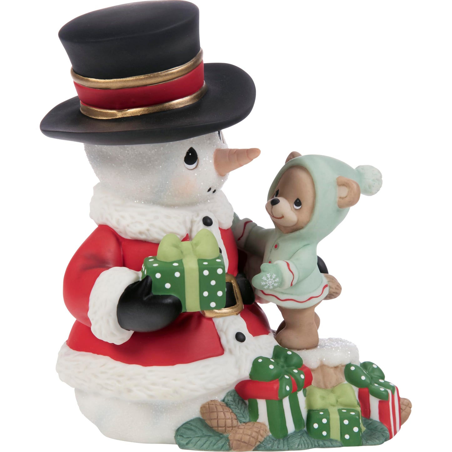 Precious Moments Sharing The Gift of Love at Christmastime Annual Snowman Figurine – 251015