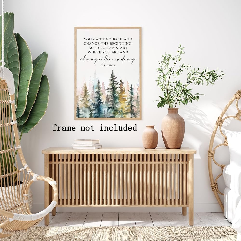 Motivational Office Wall Decor CS Lewis Quote Inspirational Wall Art Positive Affirmations Canvas Prints Encouraging Motivational Posters For Office Bedroom Living Room Home 8x12inch Unframed