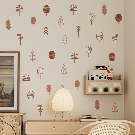 QUCHENG Boho Wall Stickers Girls Bedroom Removable Wall Decals Nursery Kids Room Decor Vinyl Murals DIY Cute Decorations 6 Sheets