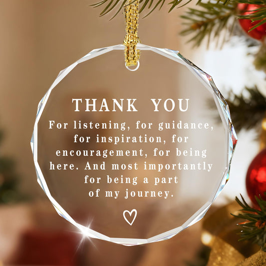 Thank You Keepsake, Thank You Gift, Crystal Christmas Ornament, Coworker Gift, Gifts to Say Thanks, Gifts for Friend, Bridesmaid, Mum & Teacher