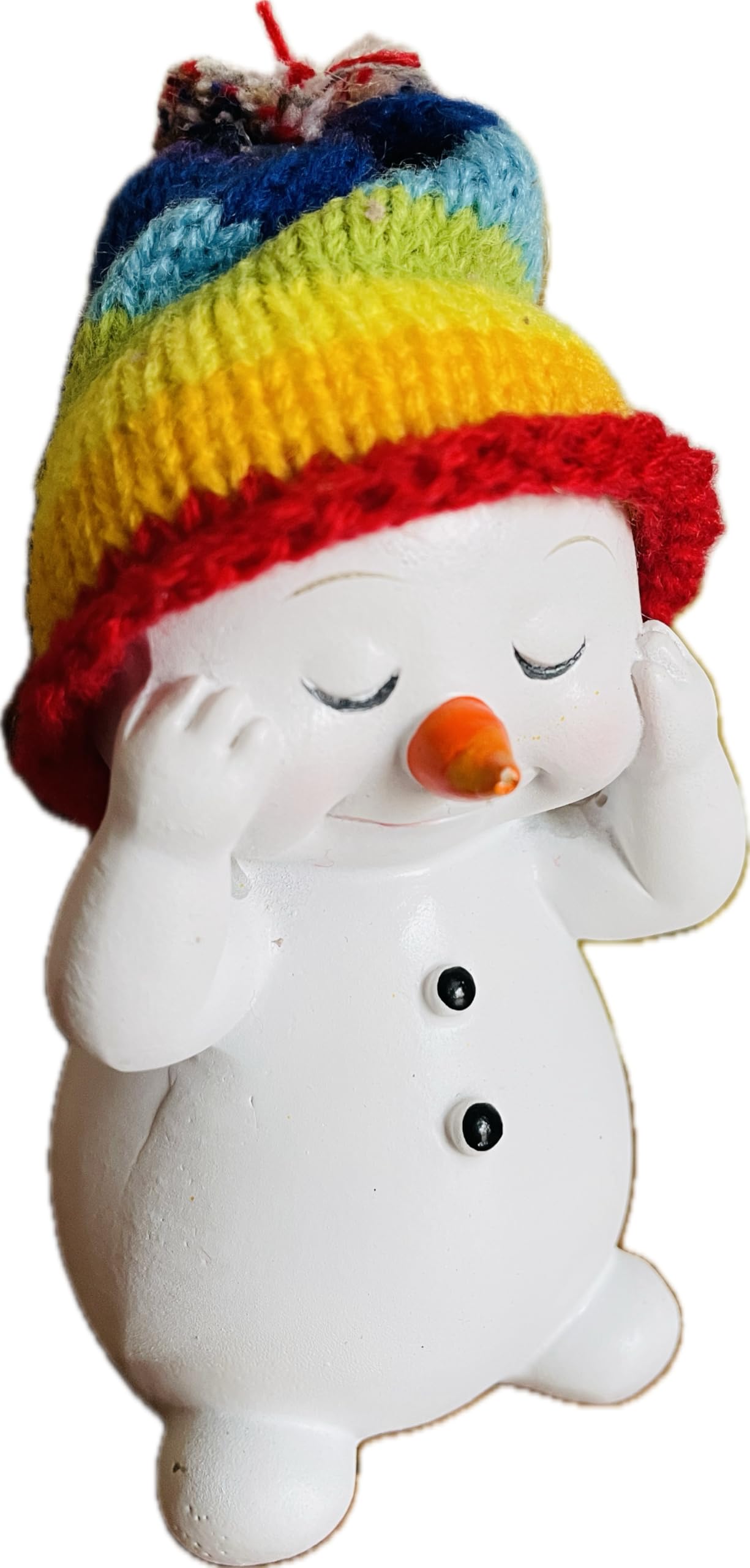 khevga Christmas Decorations Indoor - Christmas Decoration Figures Snowman Set of 4 Rainbow
