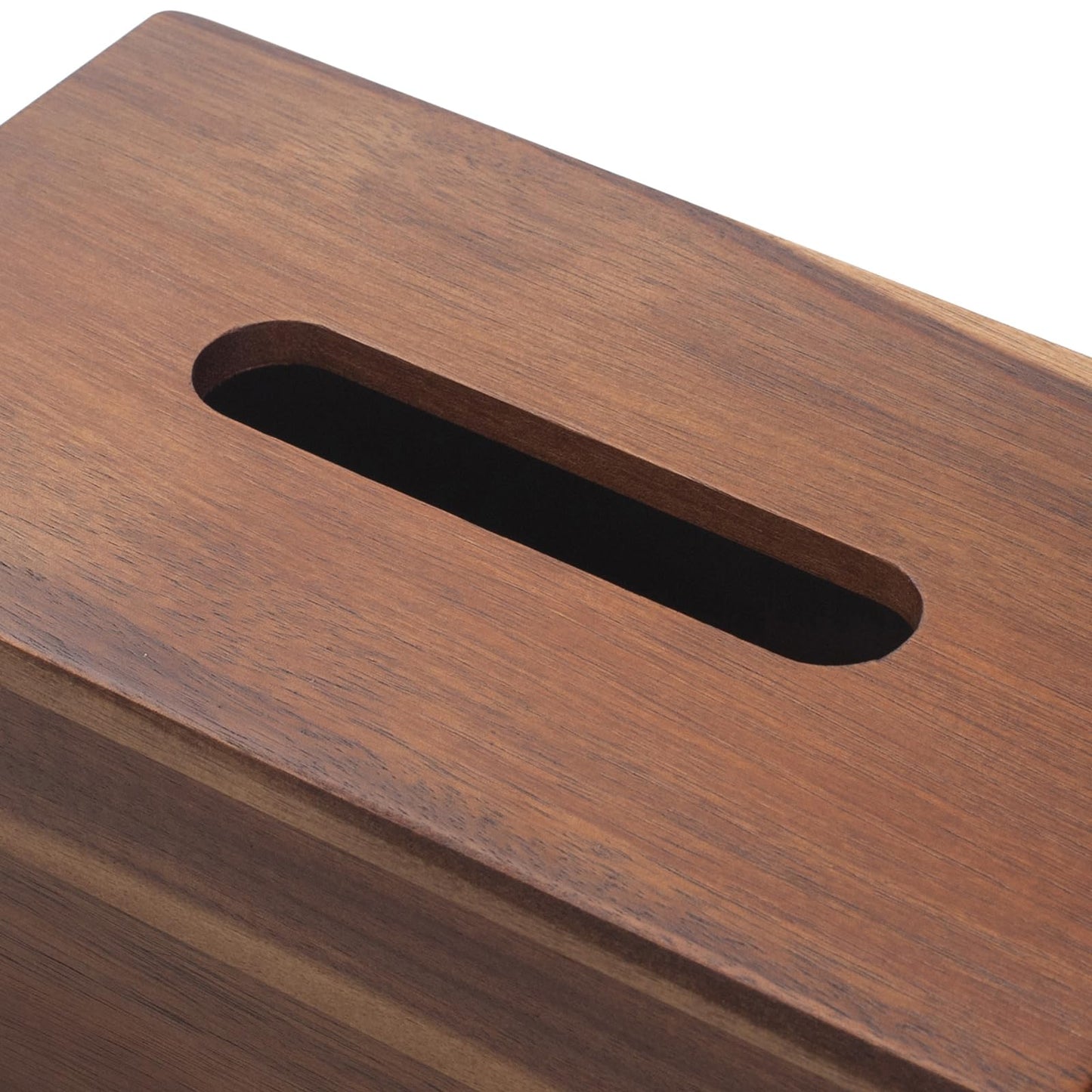 Tissue Box Cover Rectangle, Wood Tissue Box Holder, Wooden Facial Paper Holder for Bathroom, Bedroom, Dinner Table, Office (1 Pack, 9.8 x 5.5 x 3.7 inch)
