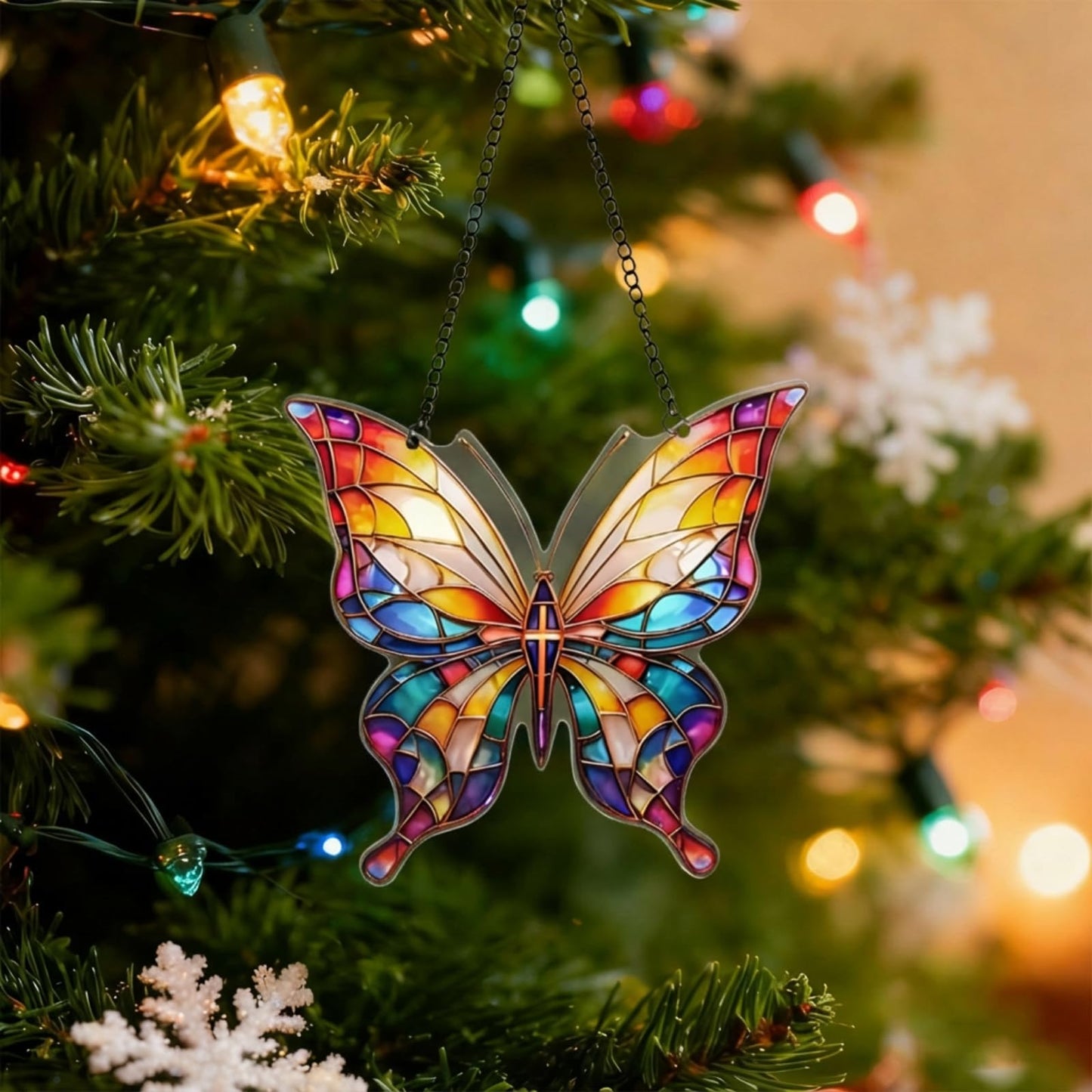 Butterfly Decorations Gifts for Women, Inspirational Acrylic Ornament with Story Card, Rainbow Suncatcher Window Hanging Decor, Meaningful Birthday, Christmas 2025