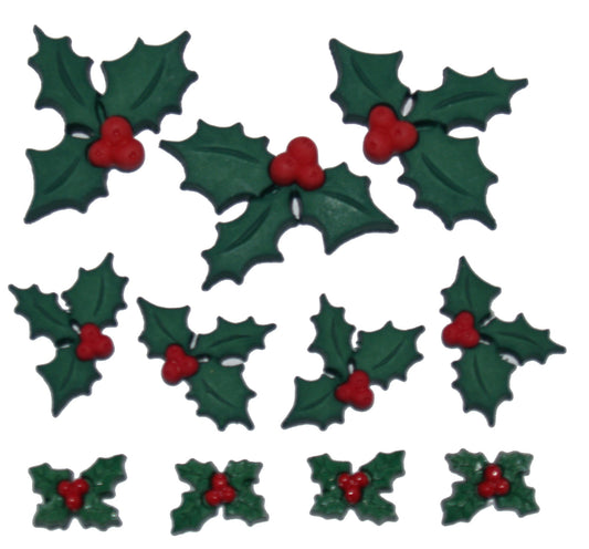 Dress It Up 2478 Holly Jolly Christmas Embellishment, Green