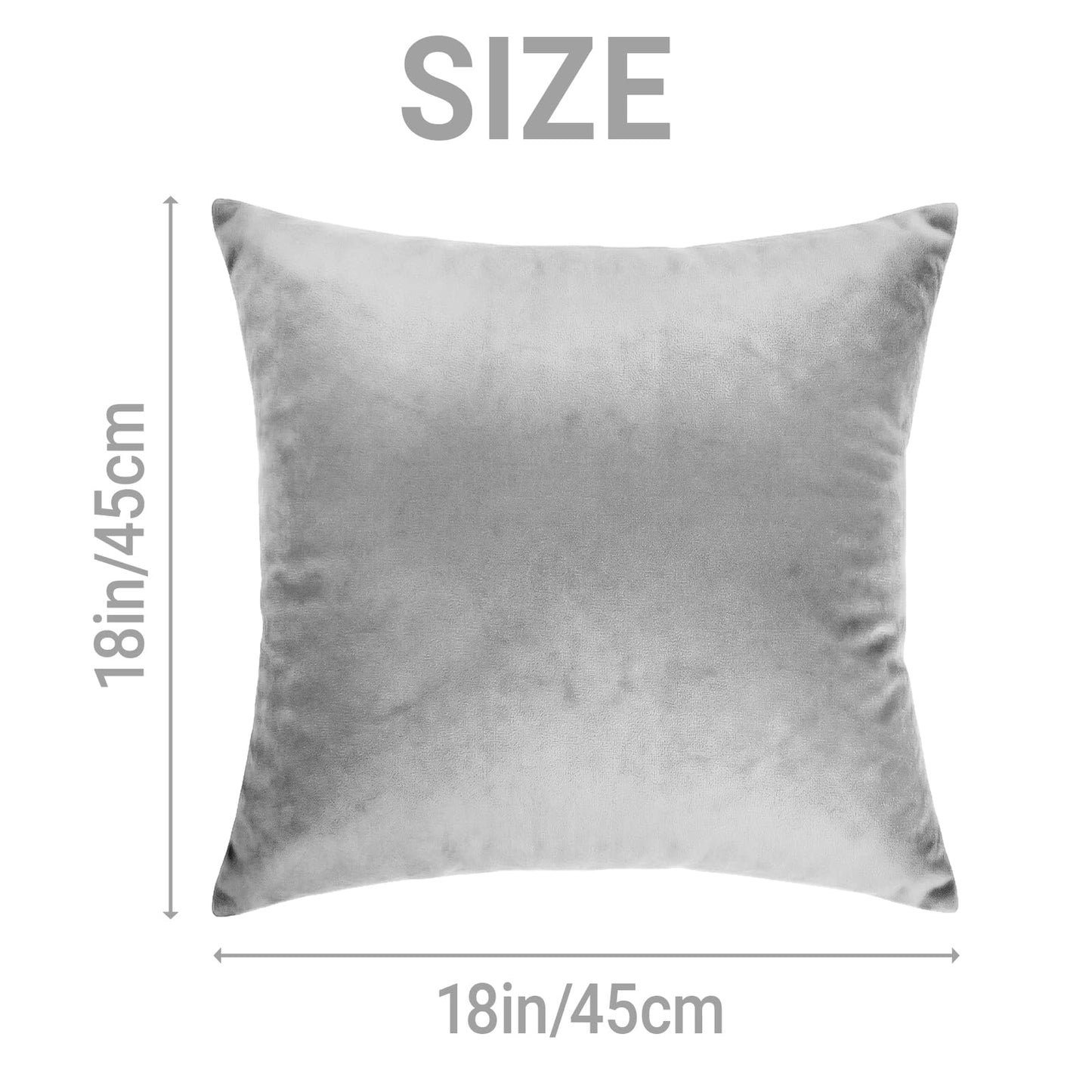 Q&J FABRIC CO. 4 Pack Velvet Decorative Throw Pillow Covers,Soft Square Cushion Case 18x18 Inch Pillow Covers for Living Room Couch Bed Sofa Outdoor Home Decor(Gold/Orange/Silver Grey/Light Coffee)