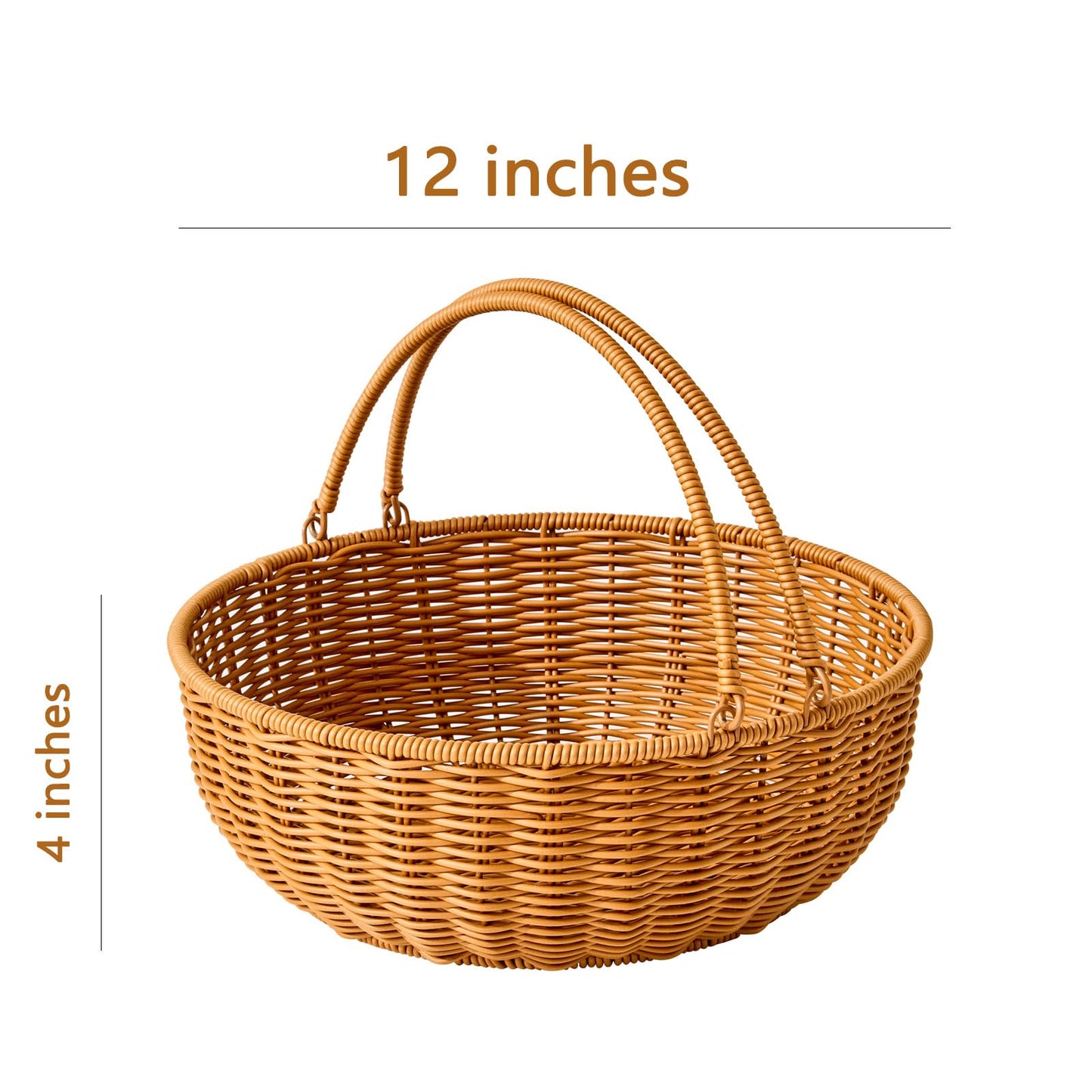 Berdeng Fruit Bowl for Kitchen Counter, Large Fruit Basket with Handle, Suitable for Storing Fruits, Vegetables, Bread, Candys and Snacks