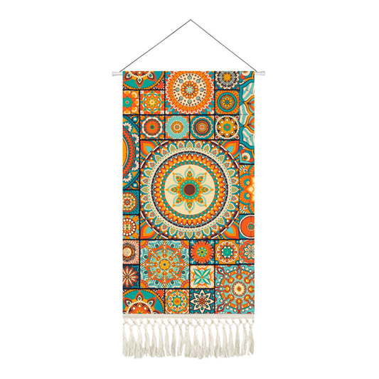 capasin Mandala Boho Macrame Wall Hanging Tapestry For Bedroom Tapestries Vertical Art Fabric Decor Door Living Room Bohemian (Style A, 17.5 * 43)