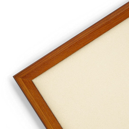 Oirlv Solid Wood Flat Jewelry Tray, Rectangle Jewelry Display Tray, Drawer Dresser or Nightstand Organizer, Microfiber Valet Plate, Catchall Plate(Creamy-White, Large)