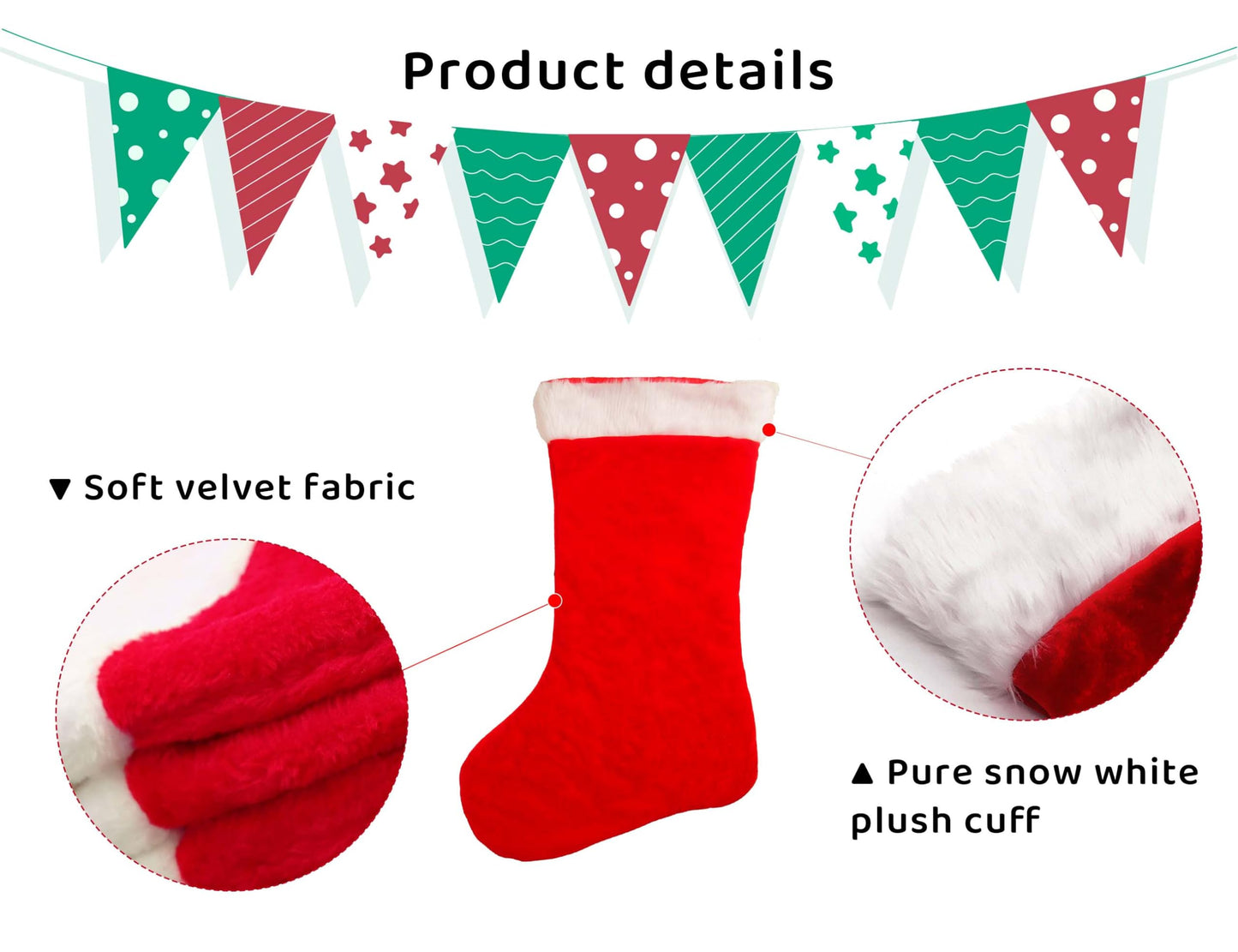 MSYO Giant Christmas Stocking - Super Soft Velvet Buffalo Plaid with Plush Cuff, Extra Large Xmas Stocking for Fireplace, Stairs, Mantel - Festive Holiday Home Decor for Christmas Tree(Blue)