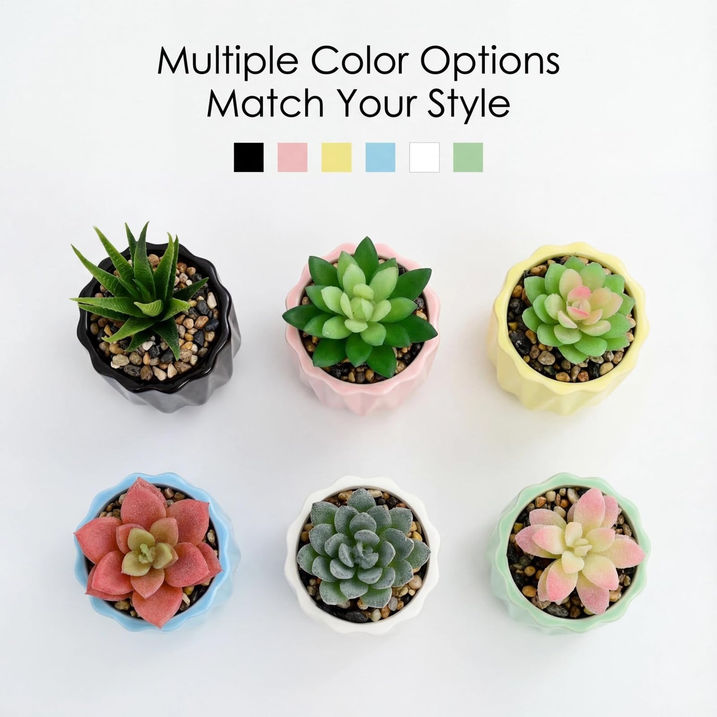 SUSOYAOCHEN Succulent Plant Pots Ceramic Plant Pots and Drainage Hole Bonsai Planter Small Flower Pots for Indoor Outdoor Use for Home Office Garden Decoration,Plants Not Included (White)