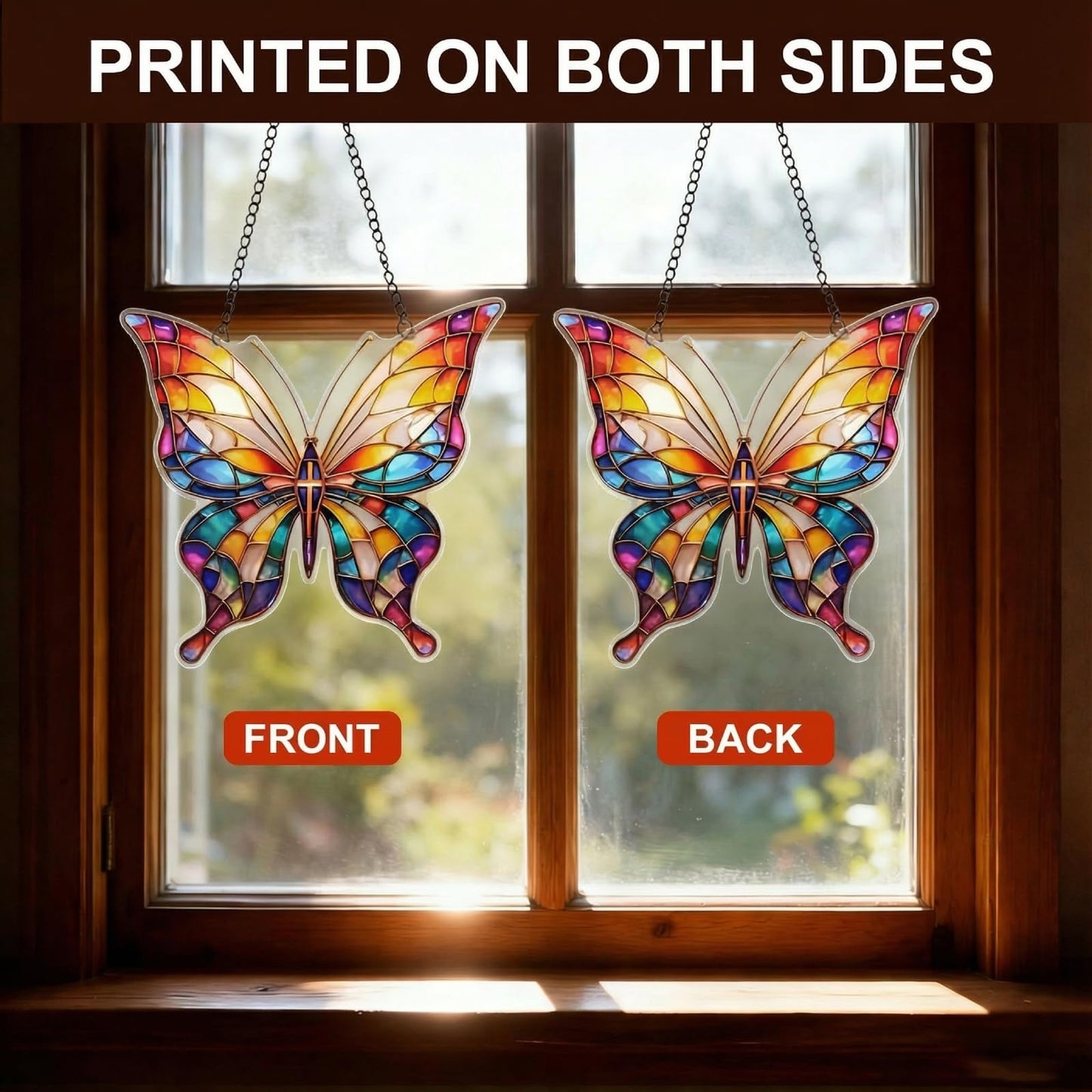 Butterfly Decorations Gifts for Women, Inspirational Acrylic Ornament with Story Card, Rainbow Suncatcher Window Hanging Decor, Meaningful Birthday, Christmas 2025