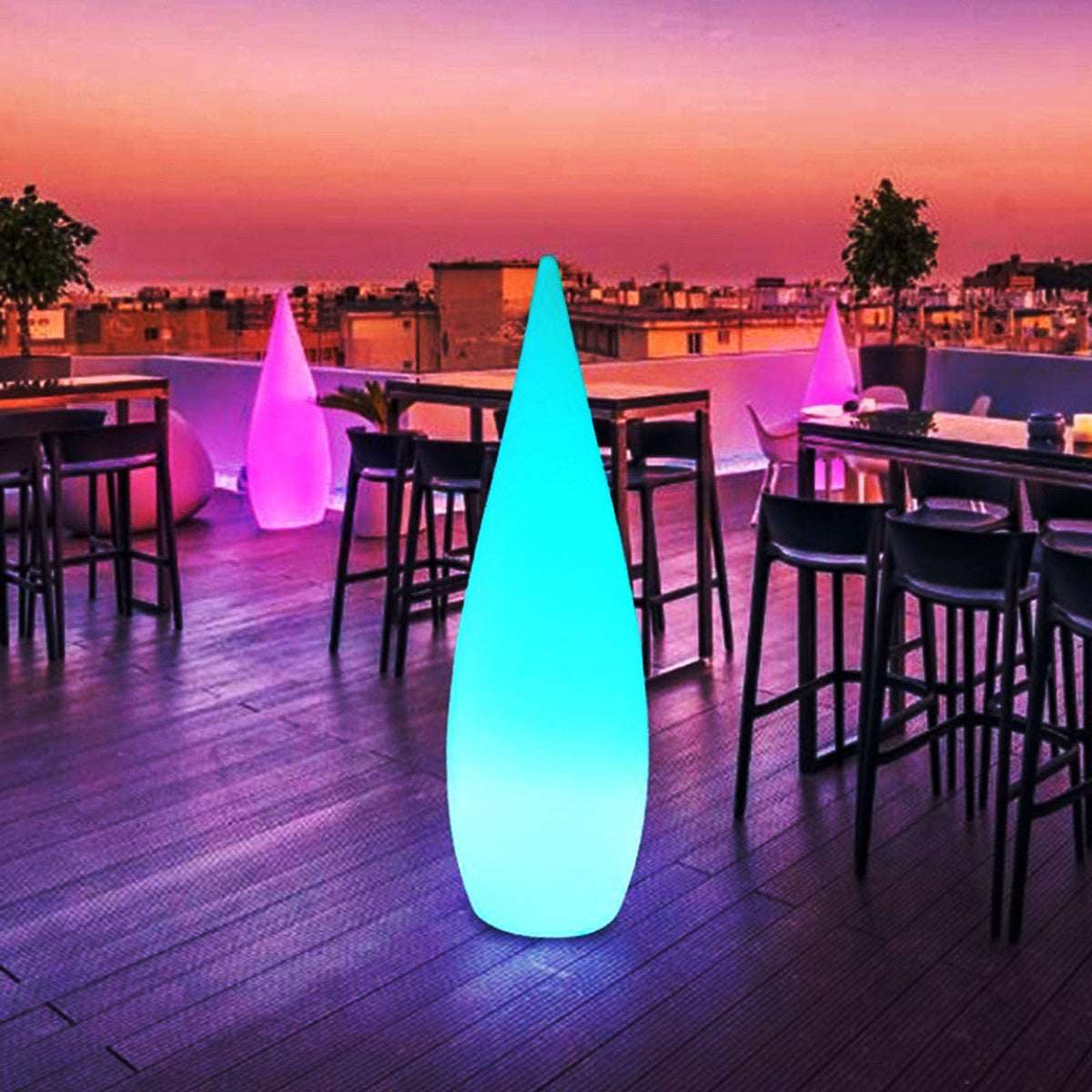 JHOTEC Outdoor Water Drop Lights, Waterproof Lawn Light, Courtyard Garden Terrace Atmosphere Lights, Landscape Courtyard Decorations Floor Lamps, Path Light, Modern Holiday Lamps