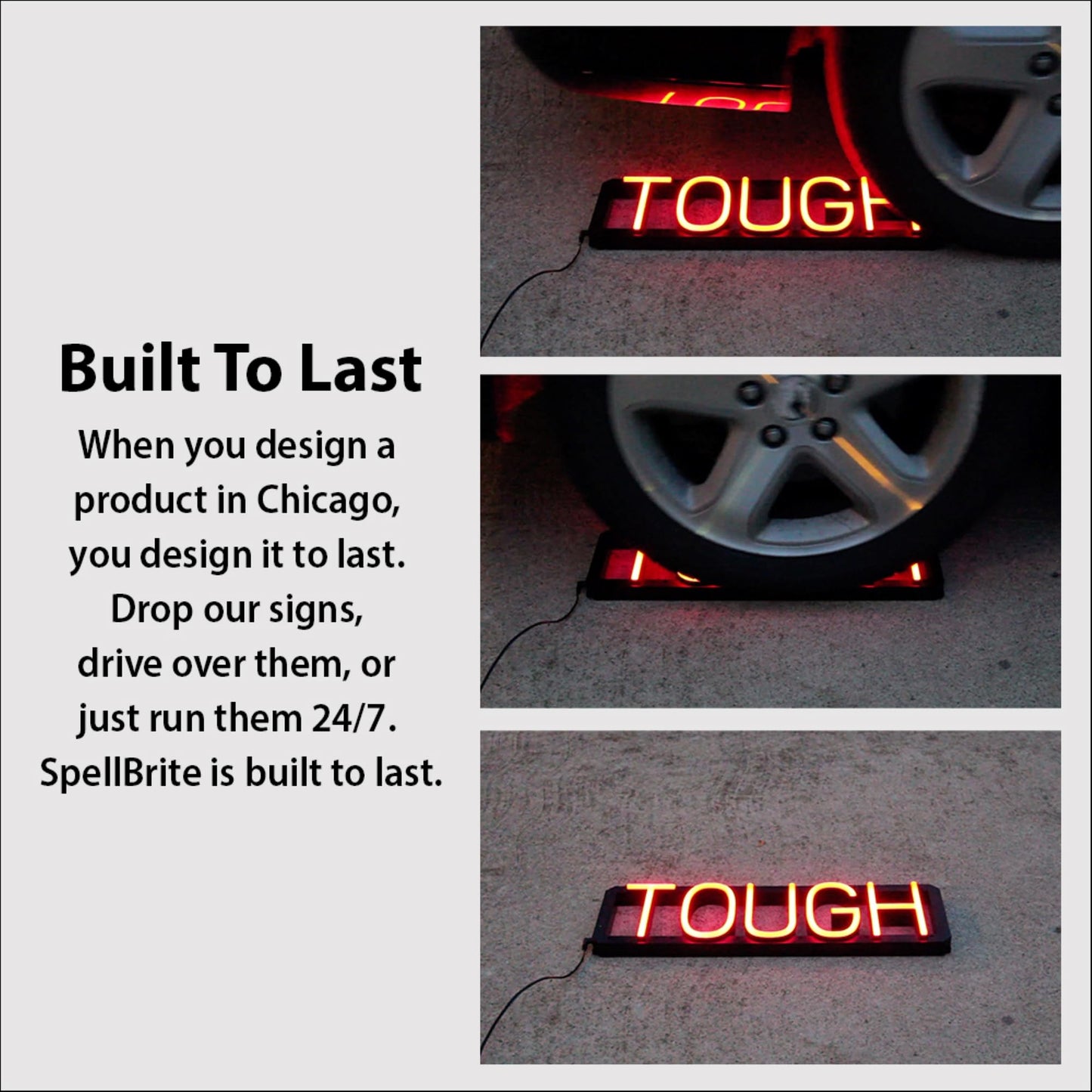 SpellBrite OPEN Sign for Business | Open Signage with Neon Look, Green LED Light Source | 16.5" x 6.3"