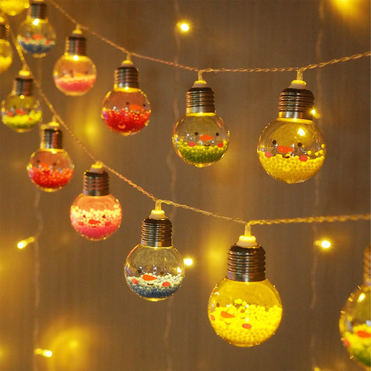 Neioaas Christmas Tree String Lights -10 LED Colorful Foam Ball Bulbs,6ft Battery-Powered Macaron Ball String Lights, Suitable for Indoor and Outdoor Holiday Decor, Porch, Balcony, Office Decor (D)