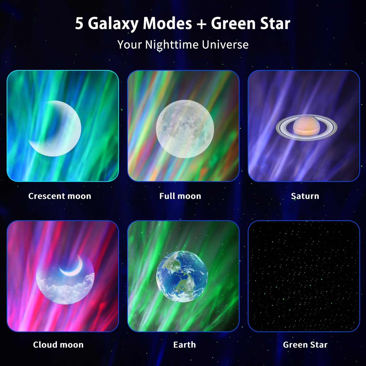 Galaxy Projector for Bedroom, Star Projector, White Noise with Bluetooth Speaker, Timer, Night Light,for Party, Living Room Decoration