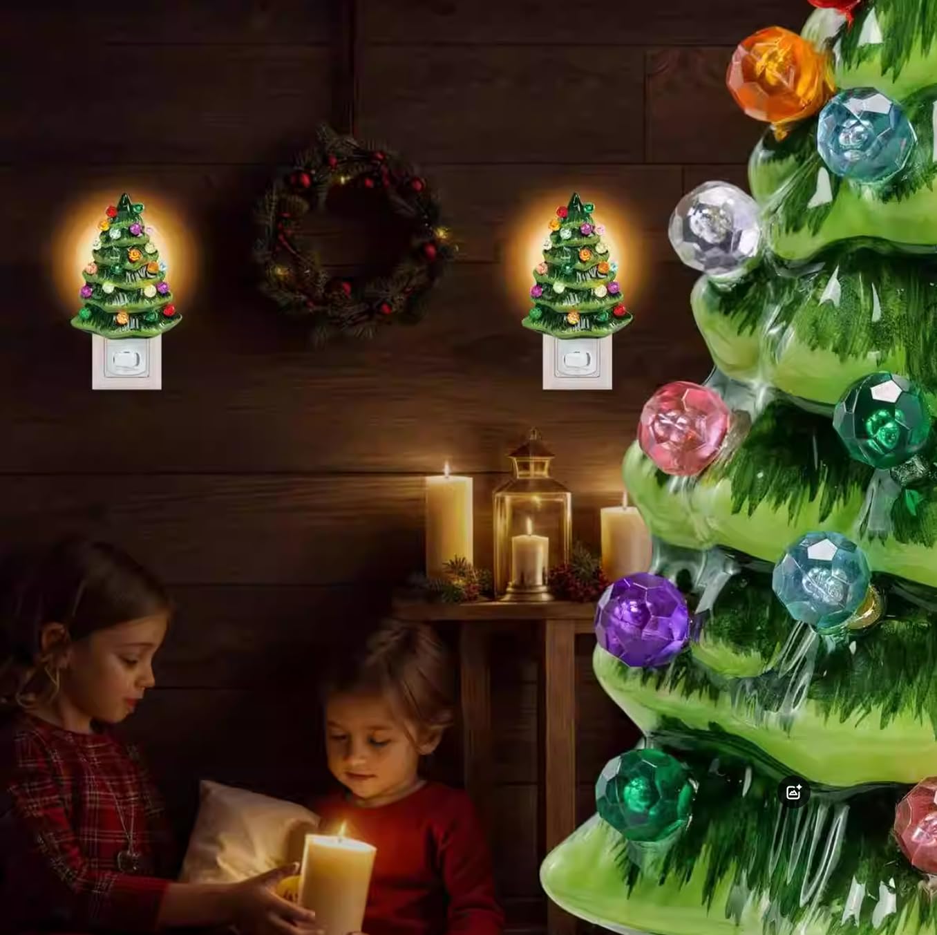Christmas Tree NightLight, Plug in Christmas Tree with Lights Christmas Decor, Christmas Decorations Indoor Accessories