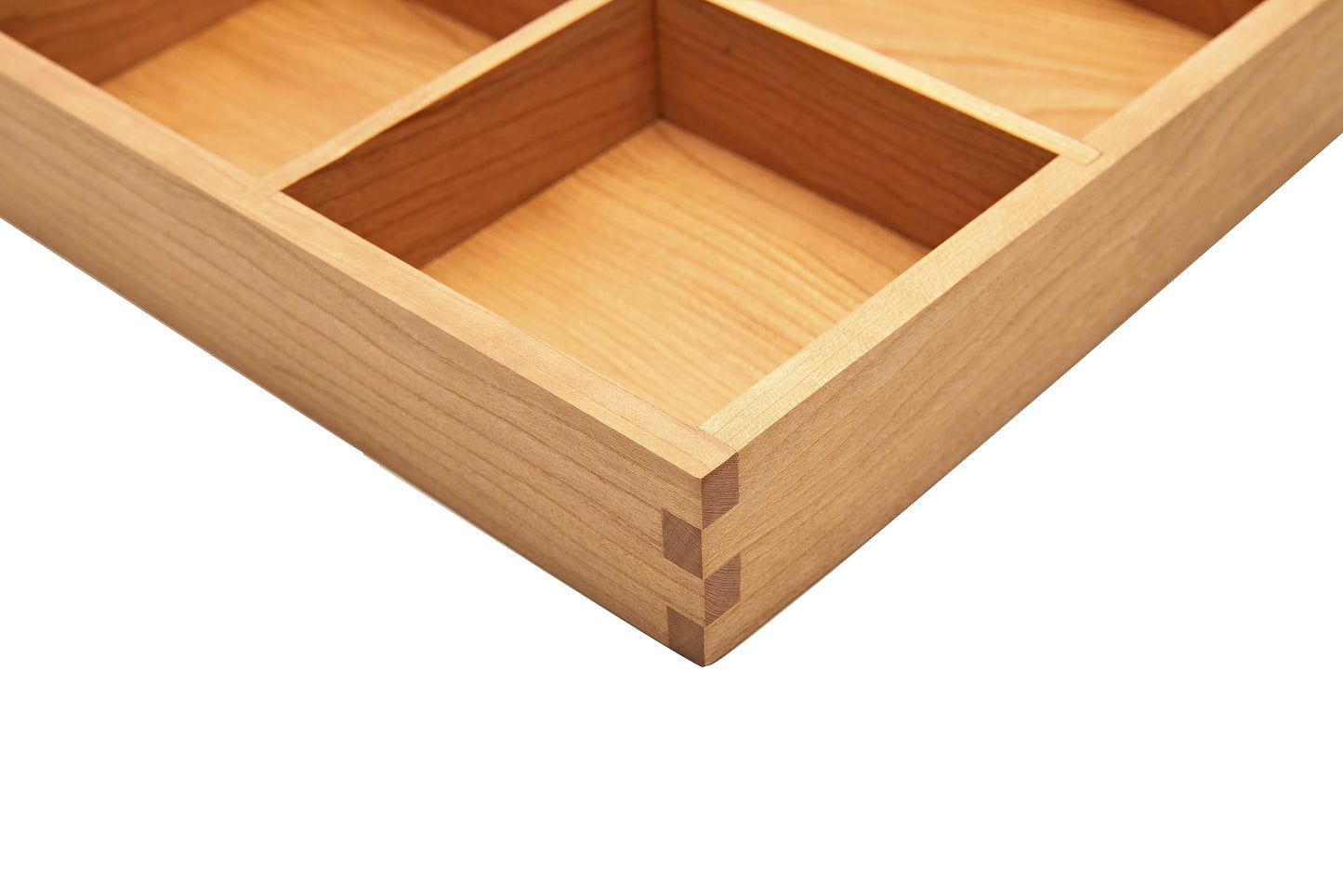 pandapark Wood Organizer Tray,Black Walnut,Desk & Drawer Storage Box (Cherry Master-4)