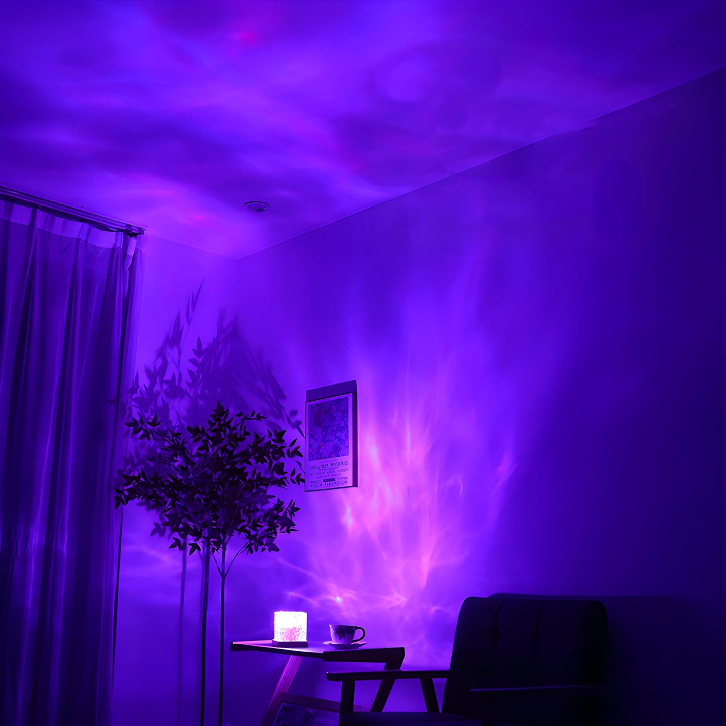 Ocean Wave Light Projector | Northern Lights Aurora & Crystal Ripple Lamp | Ocean Mood & Night Light with Remote, Multi-Mode Moving Waves & Aurora Effects for Bedroom, Living Room & Romantic Ambience