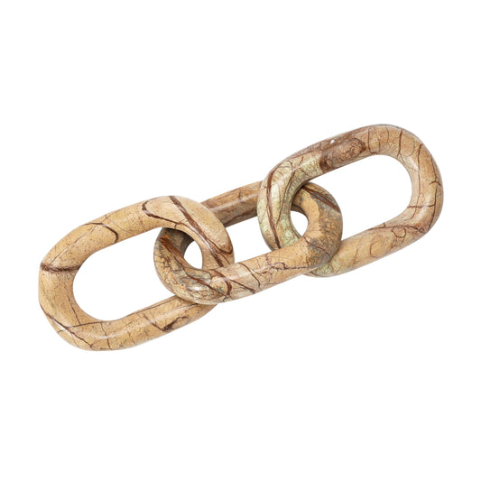 Bloomingville Decorative Marble Chain, Variegated Brown Tones