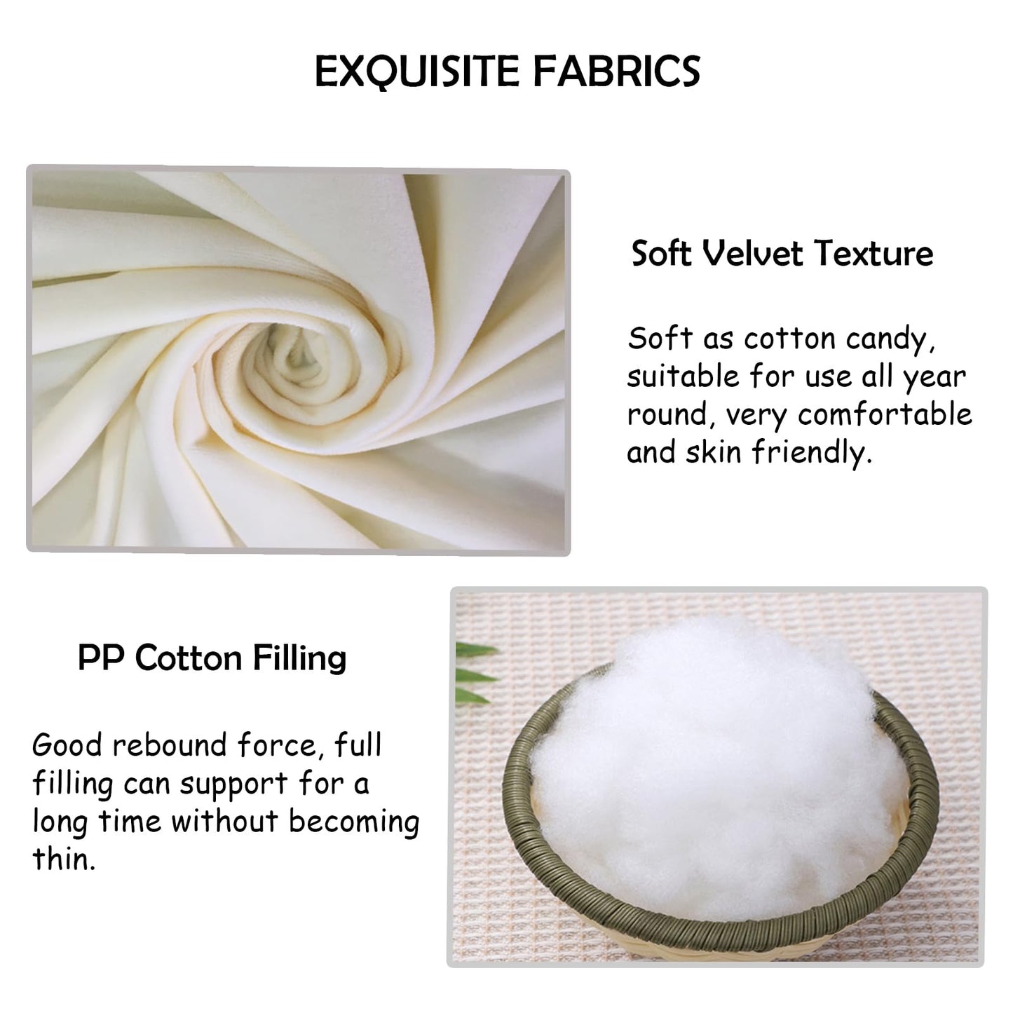 MissSoul 2 Pack Square Seat Cushion Chair Pads for Kitchen Dining Chairs, Soft Comfort Velvet Chair Mat Pillow Cushions with Ties for Office Desk Living Room Tatami 15.5", Ivory