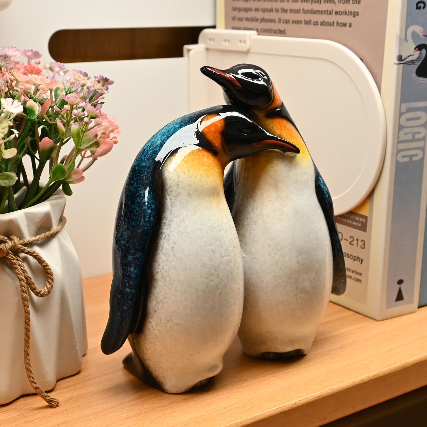 Juliahestia Cute Penguin Gifts for Couple Lovers Women - Small Figurines Home Decor Bedroom Table Desk Ornament Birthday Wedding Anniversary Decorations Valentine's Accessories
