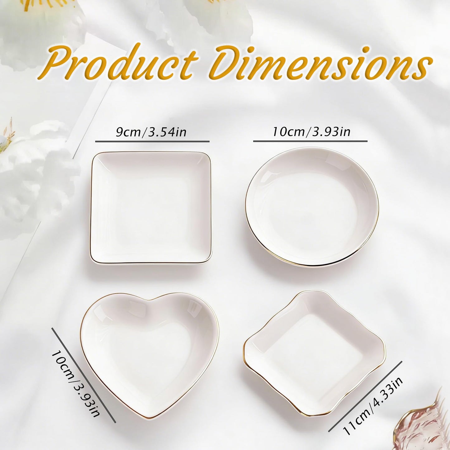 Personalized Ceramic Ring Dish, Personalized Birth Flower Jewelry Dish for Women, Personalized Besties Photo Ring Dish, Custom Jewelry Dish Gift for Besties, Anniversary Birthday Wedding Gifts (A)