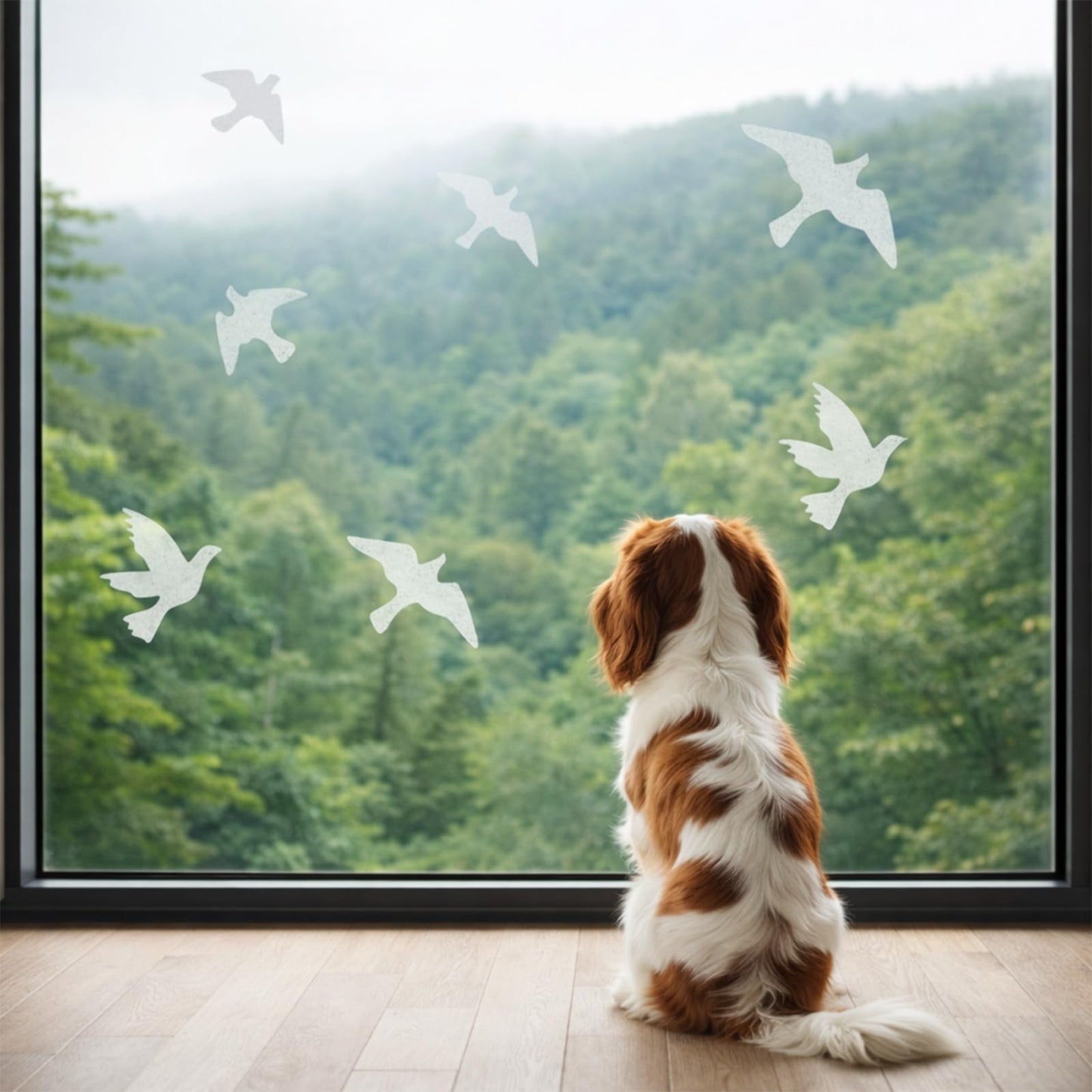 Anti-Collision Window Bird Stickers Decals Glass Door Protect and Save Bird Strikes (Clear)