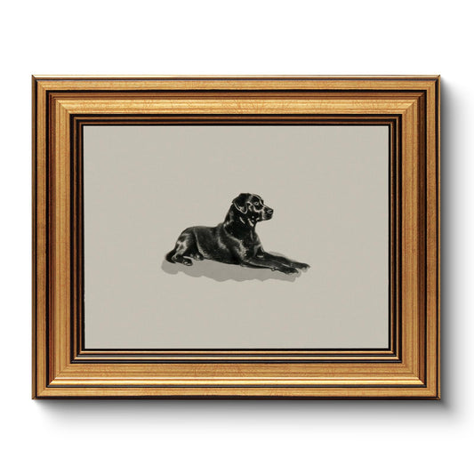 HUARCEY Gold Framed Vintage Wall Art Black Dog Wall Decor Minimalist Animal Art Pictures Room Decor Dog Lovers Gifts Modern Canvas Prints Shelf Artwork for Bedroom Bathroom Living Room 8x10in