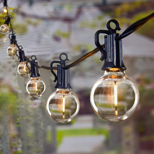 Brightown LED Outdoor String Light, 109 Feet Patio Lights with 52 Edison Shatterproof Bulbs(2 Spare), UL Listed Waterproof Outside Lights for Backyard Balcony Party Xmas Decor, E12 Base, Connectable