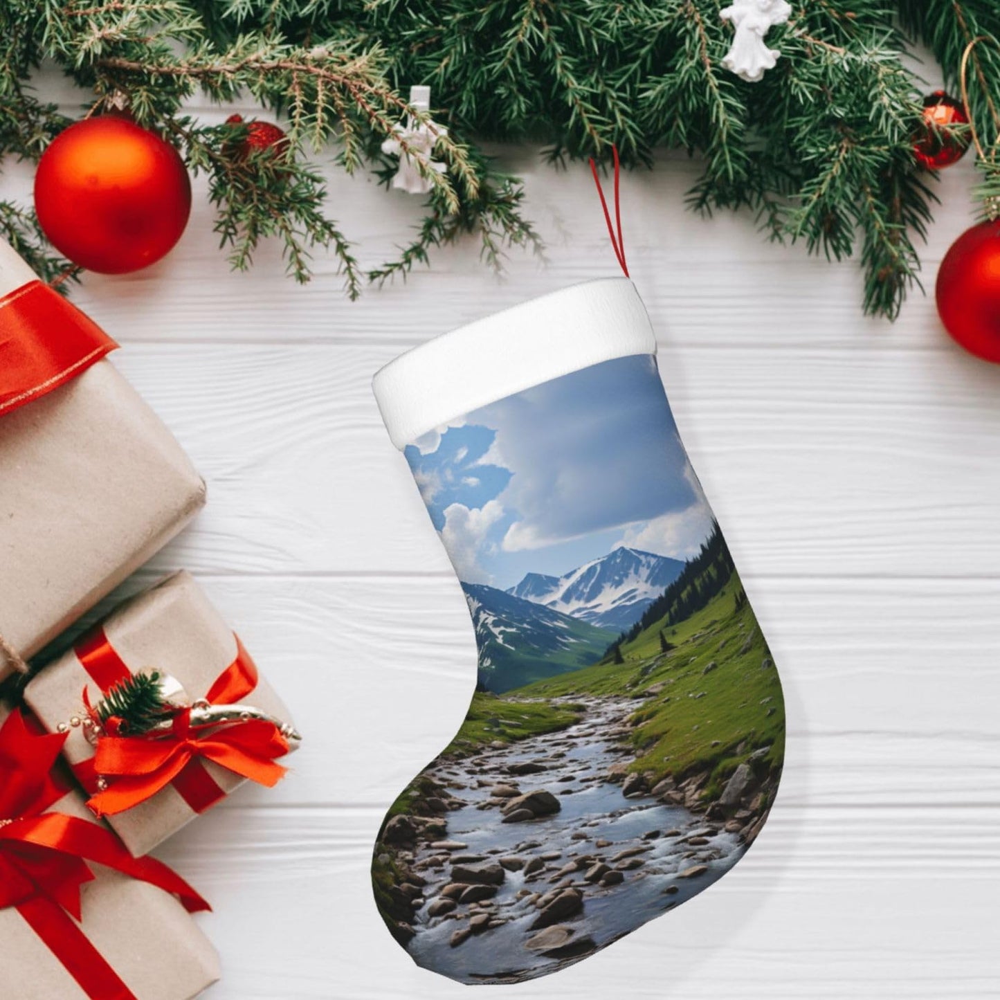 KOPUUYRD Natural Wonders Print Luxurious Holiday Socks,Unique Christmas Socks for Joyful Season,Festive Ornament Classic