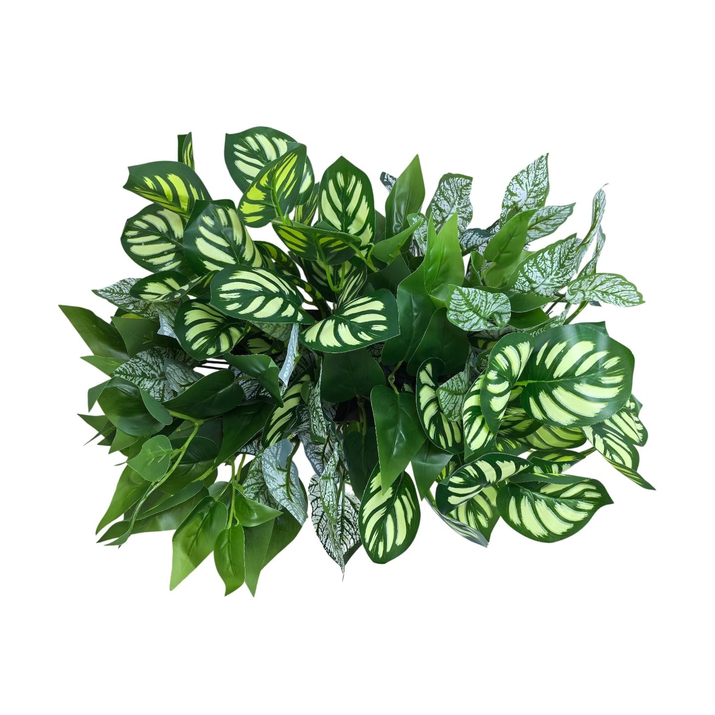 RongyuHuide 6 Bundles of Artificial Green Plants, Artificial Greenery, Fake Floral Plants Decor Outdoor Artificial Plants,Plastic Plants，Outdoor Large Decorative Flowers (Green)