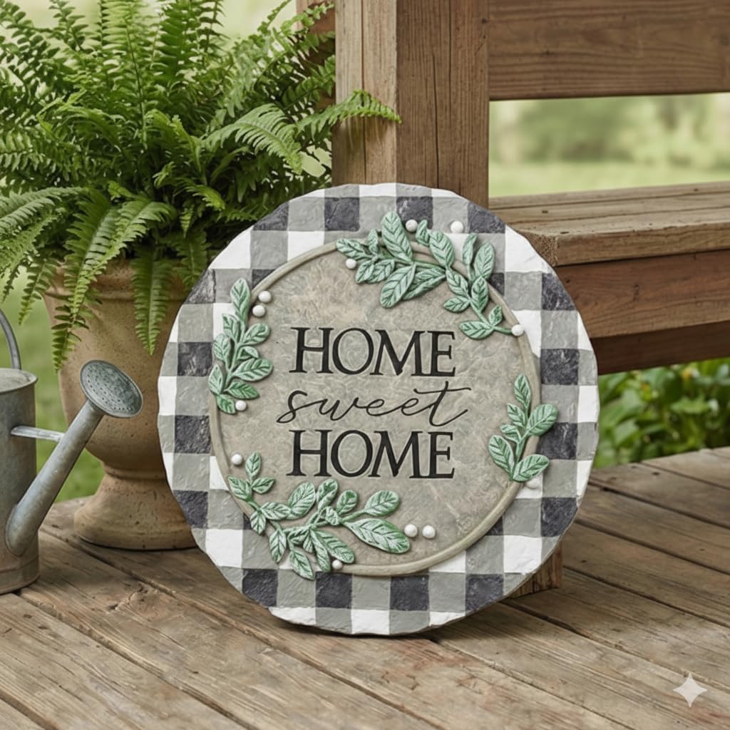 Carson Home 12729 Home Sweet Home Garden Stone, 8.25-inch Diameter
