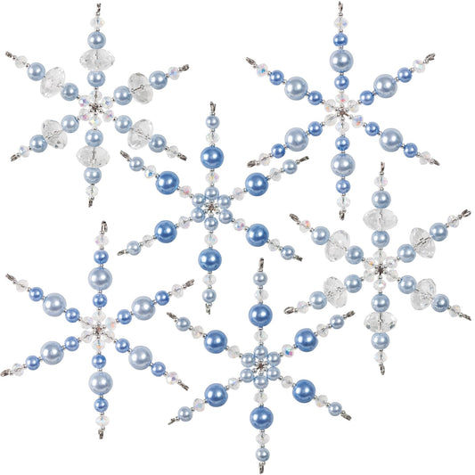Solid Oak NC004 Kit Beaded Ornament Snowflakes Crystal/Black