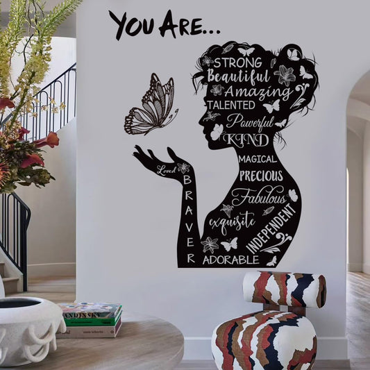 Inspirational Wall Decals Motivational Quote Wall Stickers Peel and Stick Wall Decor Motivational Saying Positive Wall Sticker for Girls Living