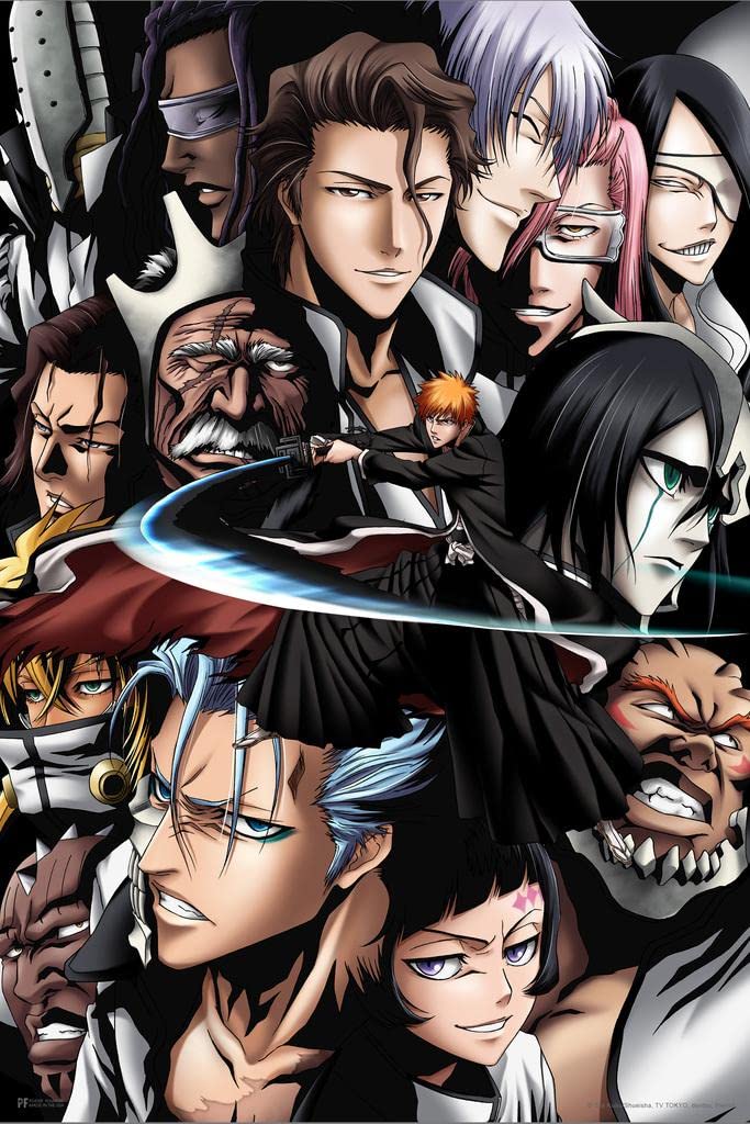 Bleach Anime Poster Group Merchandise Ichigo Swords Manga Comic Aesthetic Modern Decor Picture Japanese Cool Wall Art Print Poster 16x24
