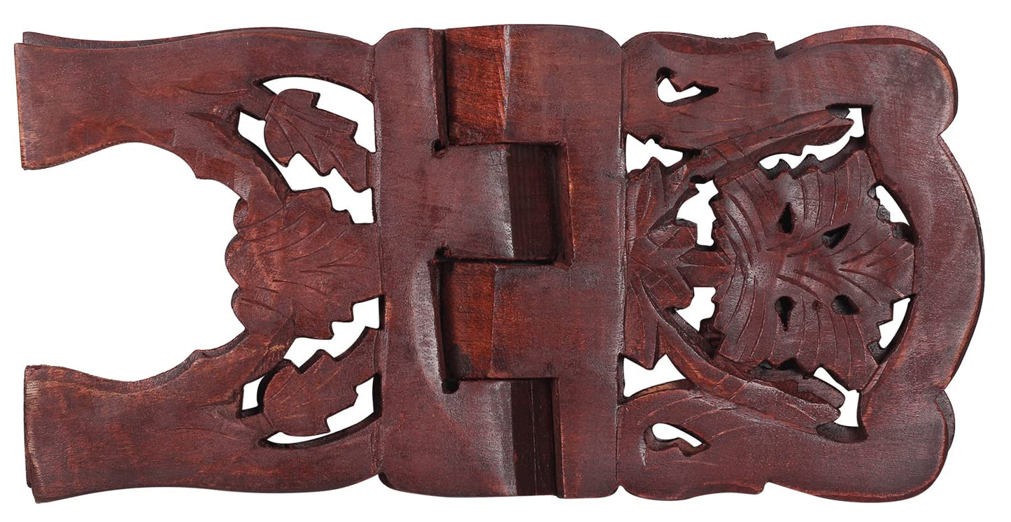 eTroves Handmade Wooden Book Reading Holder Stand Rihal Rehal Al-Quran Bible Gita