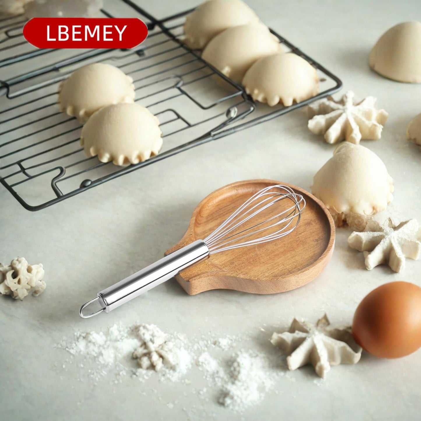 LBEMEY Acacia Wood Spoon Rest For Stove Top- Smooth Round Wooden Spoon Holder For Kitchen Counter with Non Slip Silicone Feet, Perfect Holder For Spoons,Spatulas and Tongs (Brown)