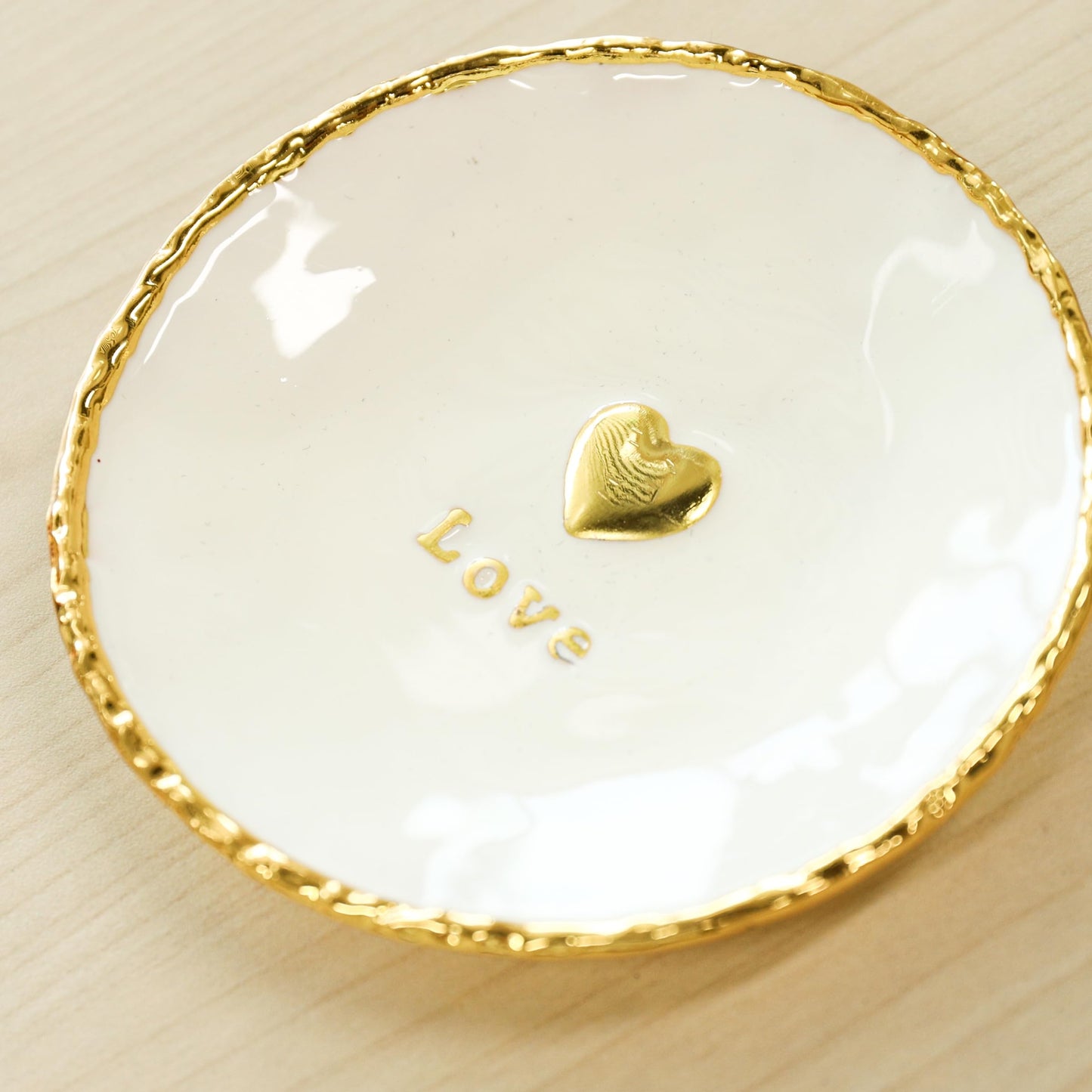 COLLECTIVE HOME - Zinc Alloy Jewelry Tray, Heavy and Durable Design, Ideal for Rings, Necklaces, and Accessories, Elegant and Functional Organizer for Home Décor (love)