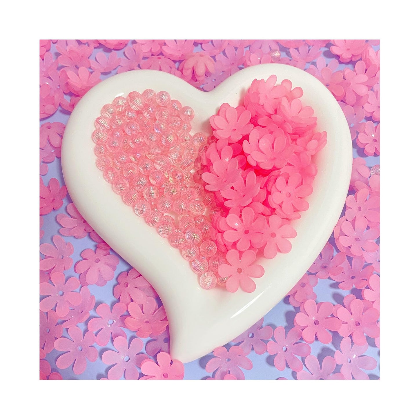Crystal Artificial Flower Bouquet Material Set, Including 300 Acrylic Petals, 300 Beads, and 50 Iron Wires, Used for DIY Bouquets for Home Garden, Party, and Wedding Decoration (Pink)