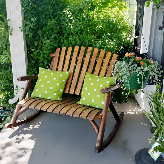 Poise3EHome Outdoor Throw Pillow Covers Set of 2 Water Repellent Decorative Pillow Covers for Living Room, Couch, Patio, Spring, Summer,18X18 Inches, Green Polka Dot