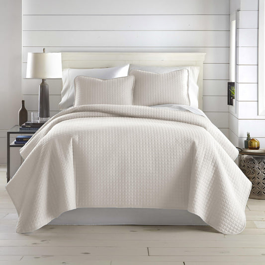 Southshore Fine Living, Inc. Full/Queen Quilt Bedding Set, Microfiber Quilts Queen Size, Coverlet, Stain & Pet Hair Resistant Bedding, Full Size Bedspread with 2 Pillow Shams, Natural Beige