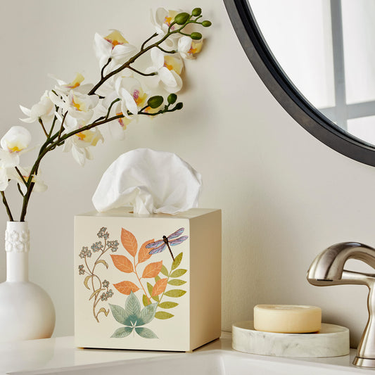 SKL Home Harmony Tissue Box Cover, 5.75" x 5.25" x 5.25", Multicolored