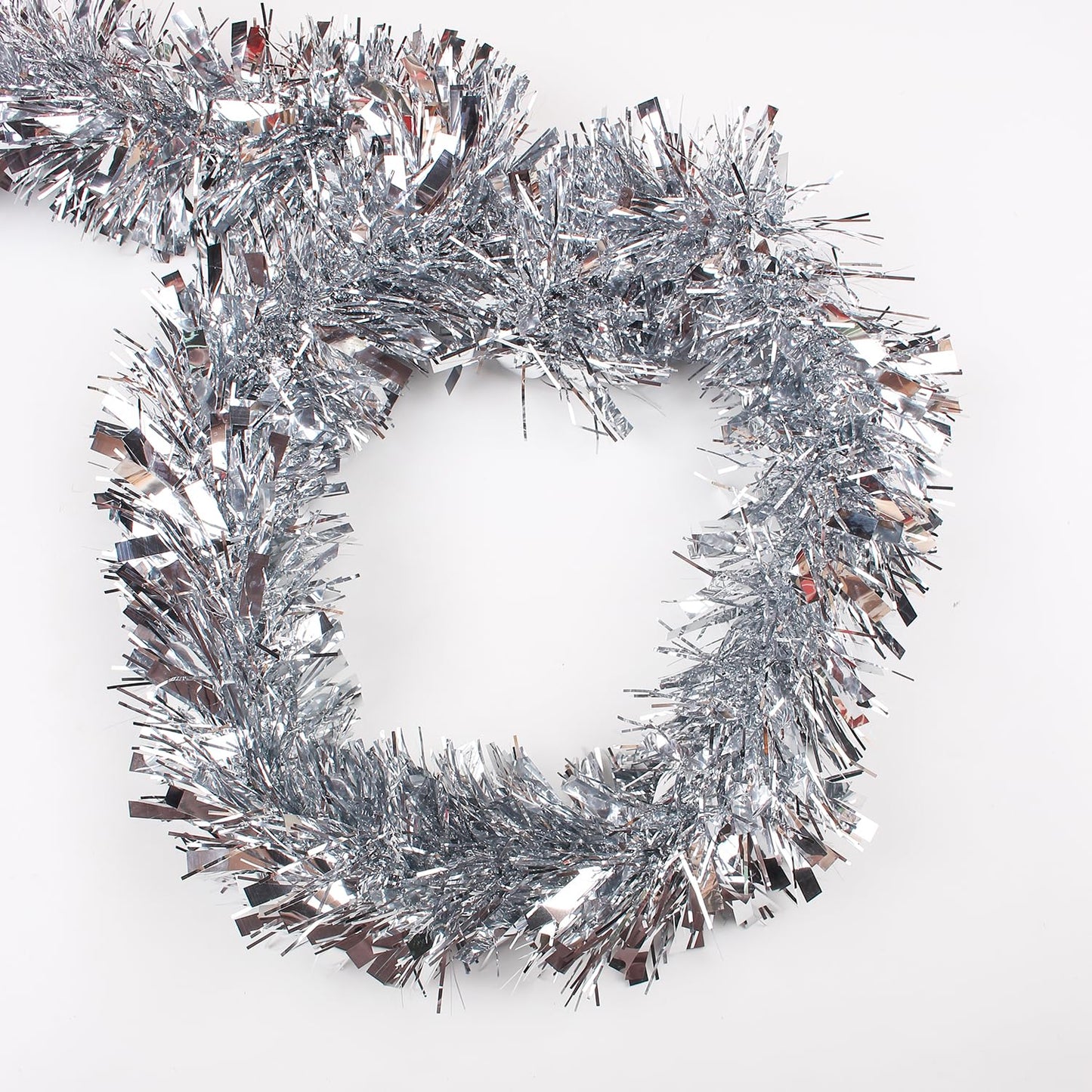 LZZYWYDTT 33FT Christmas Tinsel Garland,Silvery Shiny Metallic Foil Decorations for Parade Floats, Halloween, Christmas Tree, New Year Parties,Birthday Party,Indoor and Outdoor Disco Party Supplies