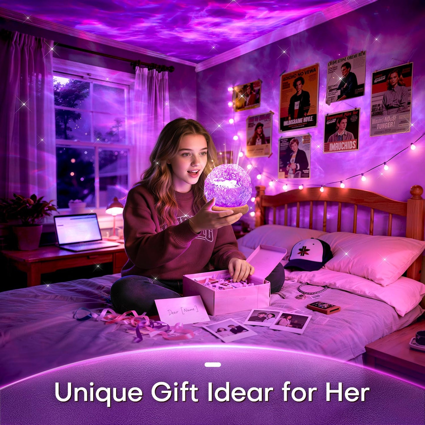 Ambient Lighting, 216 Modes Mood Lighting, 3-in-1 Sunset Lamp & Ocean Lamp & Northern Lights Projector with Remote, Mothers Day Gift Ideas, Room Lights for Bedroom,13 Year Old Teen Girl Gifts