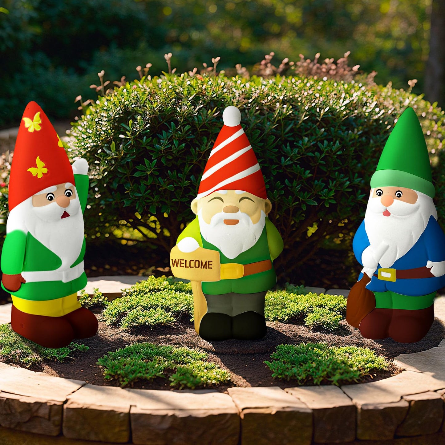 Barydat 4 Sets Spring Ceramic Gnomes to Paint Ready to Paint Your Own Gnome with Brush 5 Inches Arts Crafts for Adults Xmas DIY Figurines Kit