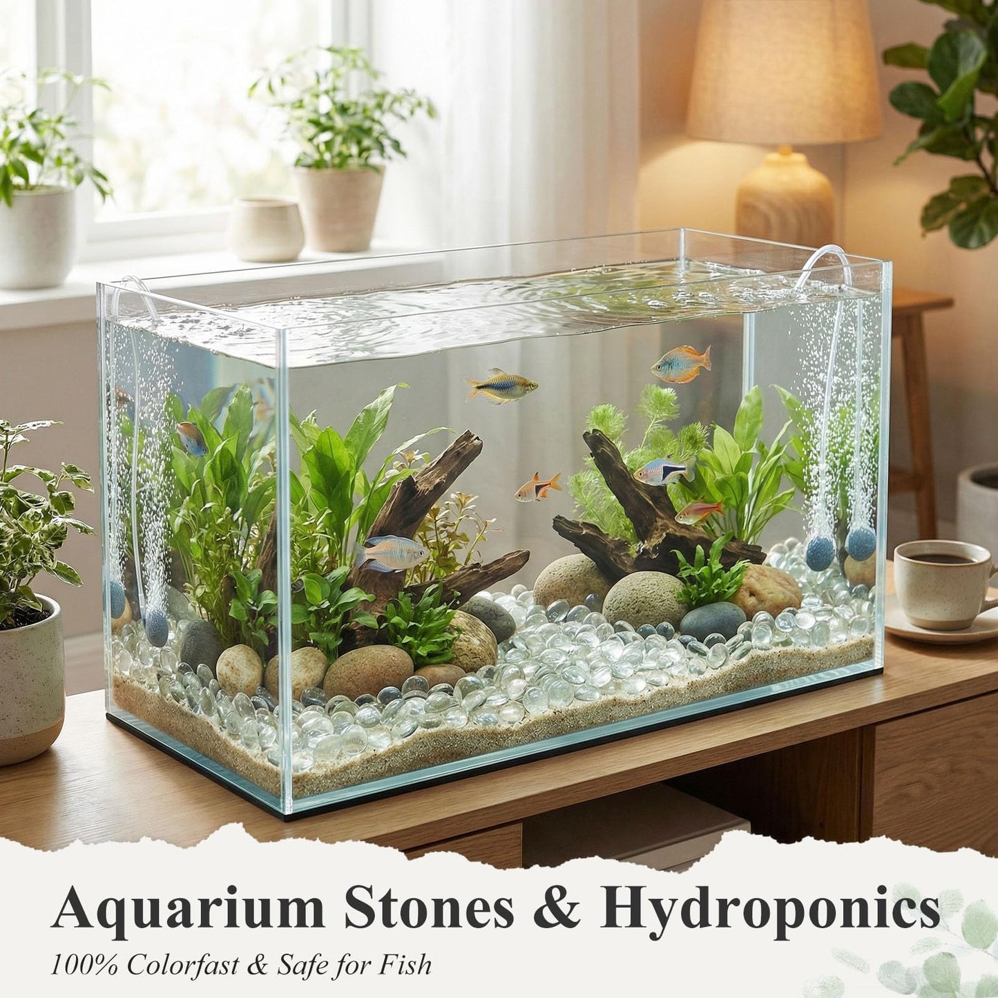DomeStar 5Lb Flat Glass Marbles, Vase Filler, Glass Pebbles Marbles Bulk for Aquarium Table Scatters Decor