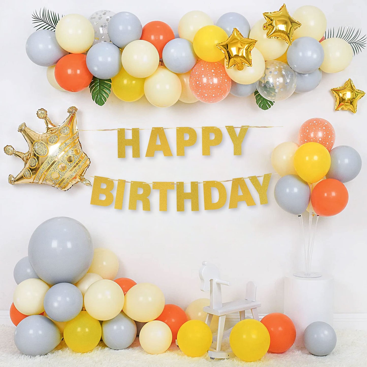 DIY Banner Kit with Letters Glitter Banner Letters Customizable Birthday Banners Graduation Banner Custom Party Hanging Banner for Graduation Wedding Party Baby Shower Decoration(Gold)