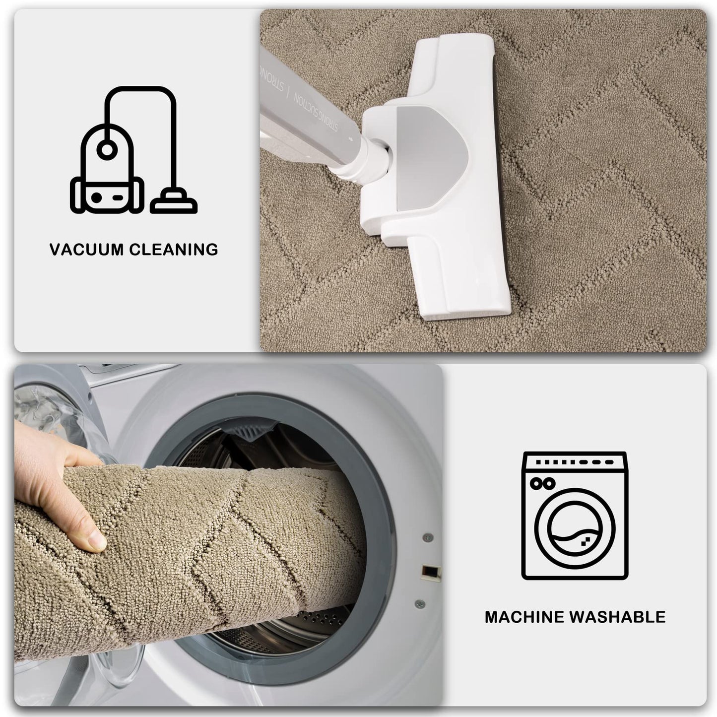 PURRUGS Dirt Trapping Door Mat 24" x 35.5", Non-Slip Machine Washable Entry Rug, Dog Doormat, Indoor Front Door Mat, Super Absorbent Entryway Rug for Muddy Shoes & Paws, Taupe