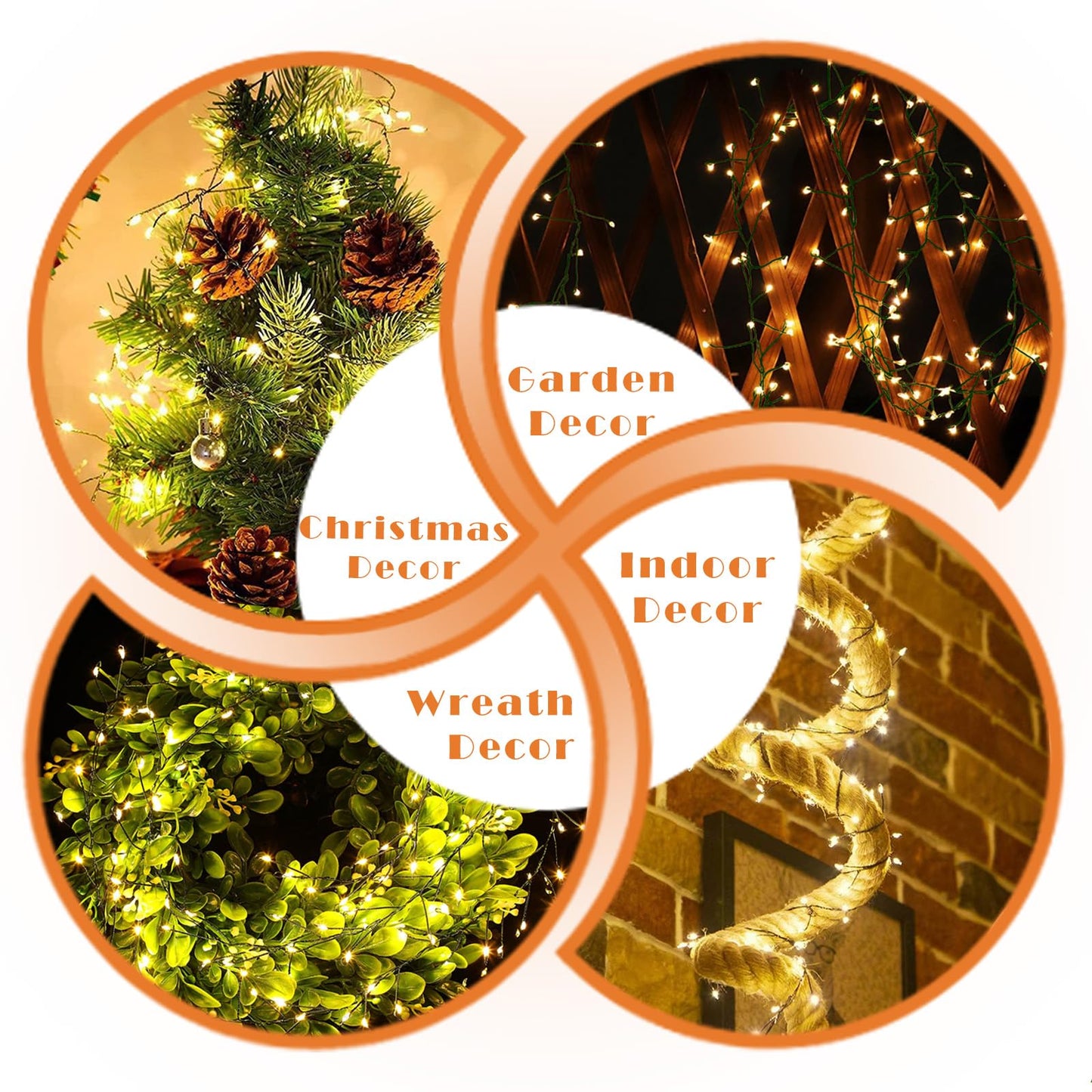 ITICdecor Solar Powered String Lights Outdoor 9.8FT 120 LED Waterproof Firecracker Fairy Lights with 8 Modes Green Copper Wire for Christmas Garden Wedding Patio Garden Yard Decor