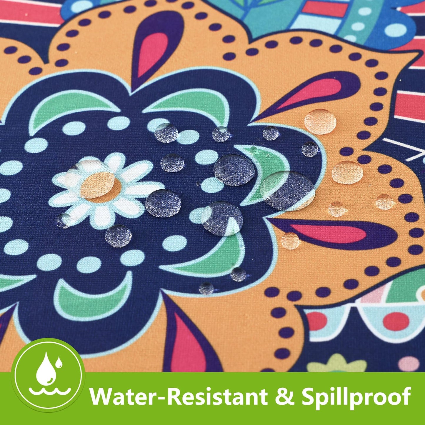 Smiry Spandex Fitted Tablecloth for 6 Foot Rectangle Tables, Washable Picnic Table Cover with Elastic, Stretch Reusable Table Cloth for Outdoor, Camping, Dining & Kitchen (Paisley, 30"x72")